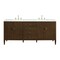 James Martin Vanities 72'' Double Vanity, Mid Century Walnut w/ 3 CM Arctic Fall Solid Surface Top 485-V72-WLT-3AF - alternate 1